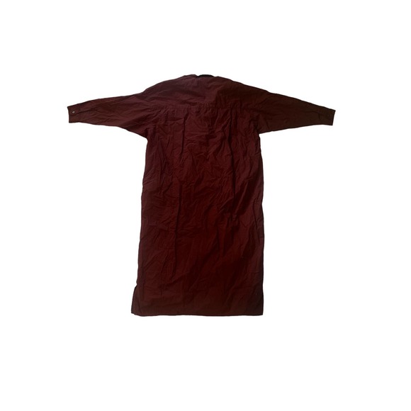 Size 1 One Urban Research Doors Red Button Shirt Dress Long Slv DR86-26M603 - Picture 3 of 6